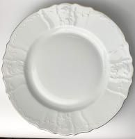 Блюдо круглое глубокое Bernadotte Белый узор 32см