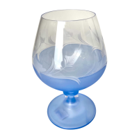 Синий матовый бокал для бренди из богемского стекло на 6персон
