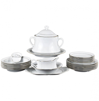 Чайно-столовый сервиз Kamelia декор "Отводка золото"Cmielew на 6 персон 43 предметов